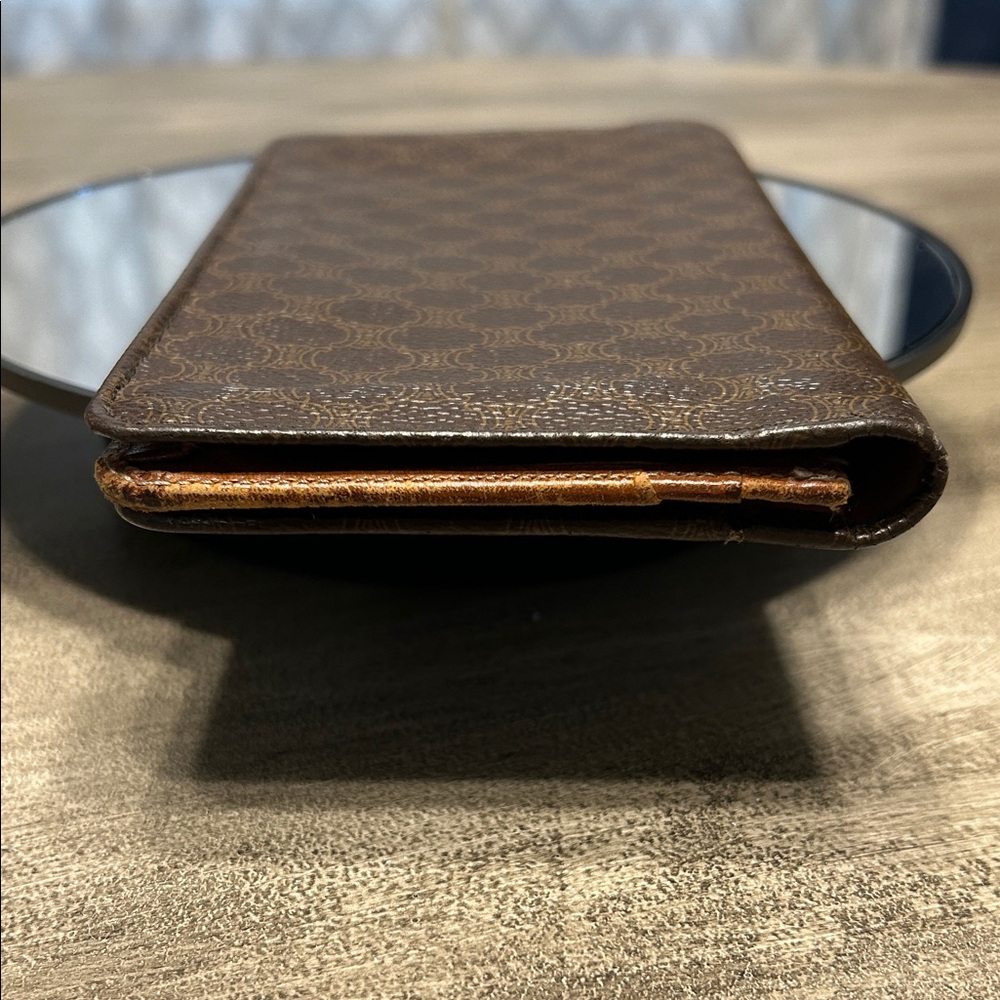 103. Celine Brown Macadam Leather Wallet, COA - Picture 6 of 15